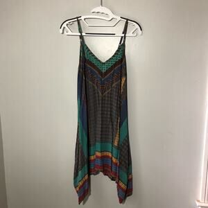 Hippie boho tribal strappy dresses (lot of 2 Devi) tops? Flowy asymmetrical S